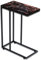 SG Traders C Shaped Side Table Coffee Table End Table Under Sofa Living Room Table Snack Laptop Holder Stable Metal Frame for Bedroom Office Sofa Bed Side Table Easy to assemble (Black Rose Gold)