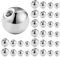 Moosono 32stk Piercing Kugel, 1,2mm Chirurgenstahl Piercing Kugeln, Silber Ersatzkugel Schraubkugel, Bauchnabelpiercing kugel, 3/4/5/6mm Kugel für Piercing Nase Lippe Augenbrauen Bauchnabel Zunge