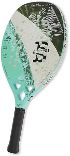 Raqueta de tenis de playa, pala de tenis de playa de fibra de carbono con superficie de grano de arena ultra agarre, marco flexible híbrido, equipo ligero de tenis de playa