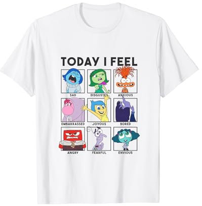 Disney Pixar Inside Out 2 Today I Feel... Emotions Panels Maglietta