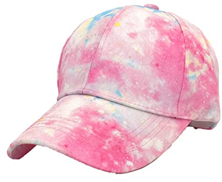 Sport Basecap Herren, Damen Cap Baseball Caps Gebatiktes Bunt Kappe Cappies Snapback Baseballkappe Unisex Einheitsgröße Schildkappe Verstellbar Sports Trucker Cap mit Schirm Modern Hut Schirmmütze