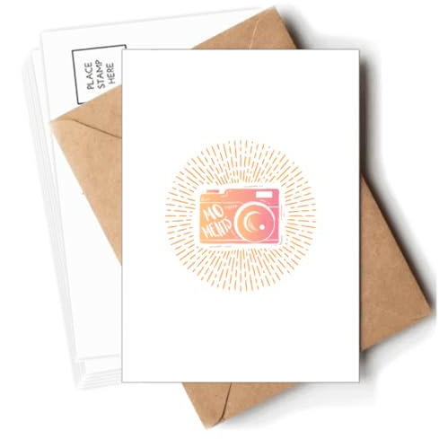 Camera Color Stereo Photography Postcards Envelopes Blank Note Cards Mailing