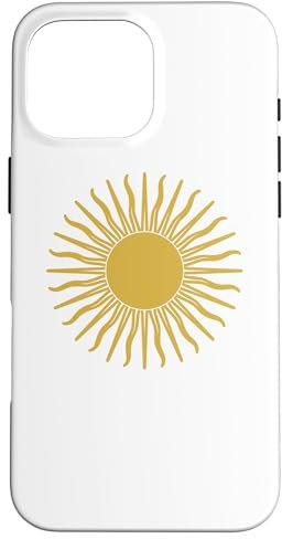 Custodia per iPhone 16 Pro Max Sol de Mayo Sole Dorato Bianco