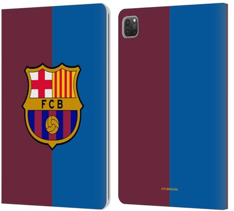 Head Case Designs Offizielle FC Barcelona Home 2024/25 Wappen-Set Leder-Wallet-Hülle Kompatibel mit Apple iPad Pro 11 2020/2021 / 2022