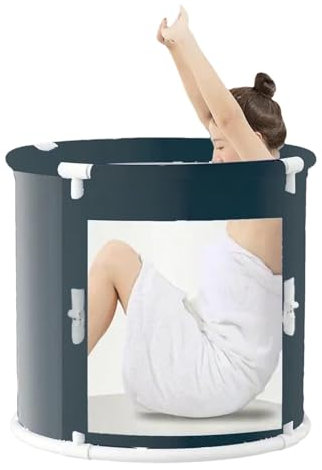 Bañera plegable,Bañera plegable para adultos - Piscina de inmersión plegable con forma de barril de hielo - Bañera independiente para exteriores, bañera de SPA fría para atletas, bañera plegable para