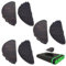 NHQZ 6 piezas adhesivo de peaje,3M Dual Lock 48 * 18Mm Original Dual Lock Toll Sticker para telepeaje(Negro,B)