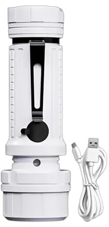 Hattba Emergencies Strong LED Portable Flashlight Three Lighting Model Type C Quick Rechargable Essential Tool