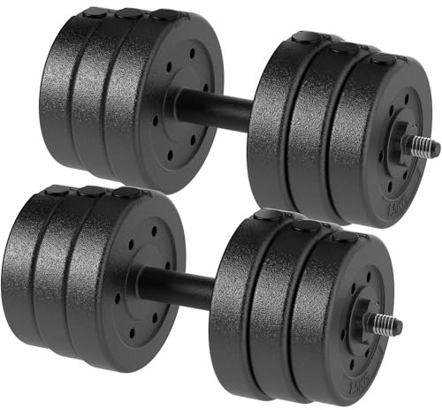 ZENO Dumbbells Set | Adjustable Dumbbells | Weights Dumbbell Set for Home & Gym Workouts | Dumbbell Sets with Anti Slip Handles & Adjustable Weights | Sold As Pair (30, Kilograms)