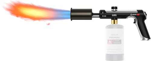 Propane Torch Gun, Adjustable Flame Thrower Gun, Max 3272℉ Propane Lighter | BBQ Grill Torch, Reliable Ignition & Adjustable Flame, Heavy Duty Blowtorch for Lighting Charcoal, Wood, Campfire
