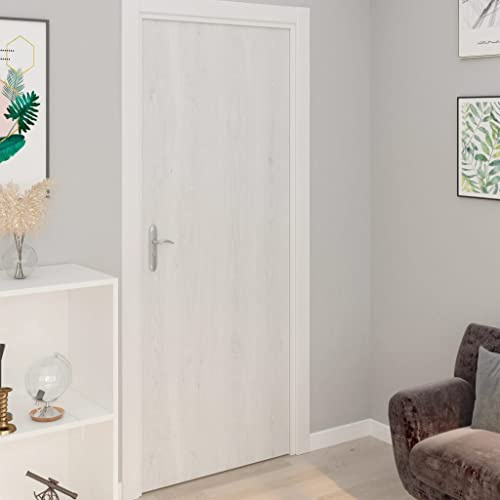 Selbstklebende Türfolie, PVC, Holzoptik, Opak, türfolie selbstklebend, türtapete selbstklebend, Folie für türen, Geeignet für Türen, Möbel, 2 STK. Weißes Holz, 210 x 90 cm