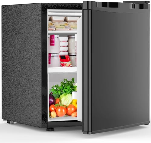Kismile Mini-Kühlschrank 45 L, 0–10 °C für Schlafzimmer, Büro & Küche | Kompakt, platzsparend, ohne Gefrierfach, mechanische Regelung – Schwarz