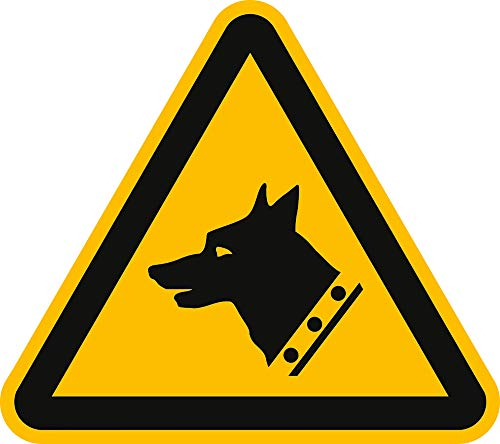 Schild Warnung vor dem Hund gemäß DIN 7010 20 cm PVC (Wachhund, Warnschild, Achtung Hunde) wetterfest