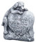 stoneandstyle Grabschmuck Grabstein Hund Danke für die schöne Zeit, Frost- und wetterfest, massiver Steinguss