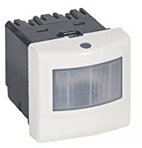 Legrand 078450 Mosaic Détecteur de Mouvements Basique Toutes Lampes, 3 Fils, 2 Modules avec Neutre, Blanc