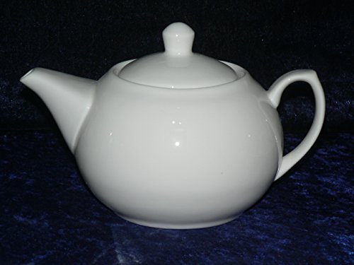 White 6 Cup Porcelain Teapot