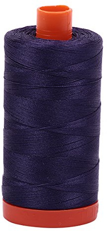 Aurifil A1050-2581 Solid 50wt 1422yds Dark Dusty Grape Mako Cotton Thread