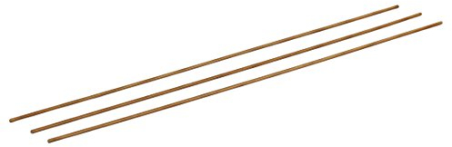 sourcing map 3 Stück Gewindestange M2 x 250 mm Gewindestifte Messing Vollgewindestange für Maschinenbau Möbelmontage 0.4 mm Abstand, Gold