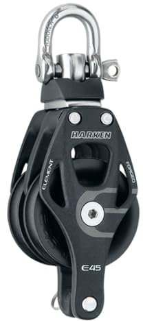 Harken Block Element Doppel/Wirbel/Hundsfott Réa de 45 mm Pour Cordage jusqu'à 12 mm