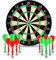 Cible de Fléchettes Magnétiques Champion Tournoi Dartboard Disque de Fléchettes 17 Pouces
