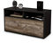 Stil.Zeit TV Schrank Lowboard Agostina, Korpus anthrazit matt, Front Holz Design Treibholz (92x49x35cm), Push to Open Technik