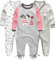 Kiddiezoom Baby Jungen Pyjama, eng-anliegend mit integrierten Schuhen, langarm, Baumwolle Gr. 6-9 Monate, Elefant / Bär / Stern 1