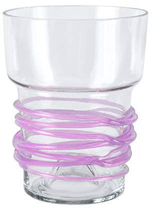 botle Orchideentopf Glas Übertopf Blumentopf Pflanzgefäß D 13 cm H 16,5cm lila