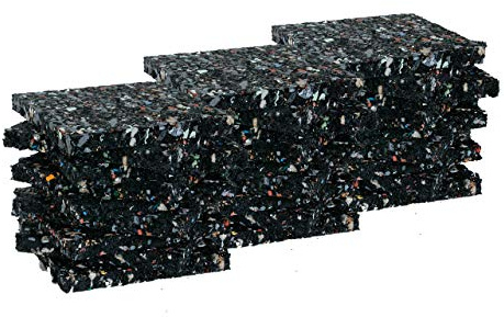 Terrassenpads Gummi-Streifen 100 x 100 x 10mm Set = 250 Stück SZAGATO | Made in Germany Gummipads als Unterlage für Terassen Antirutschgummi Gummi für Ladungssicherung