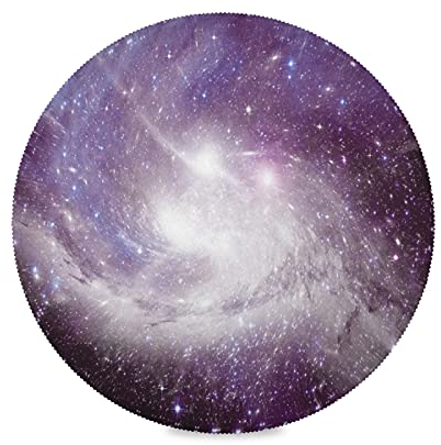 Univers Violet Clair Set de Table Ronds Antidérapant Chaleur Résiste Set de Table de Napperons pour Dîner Accueil Restaurant