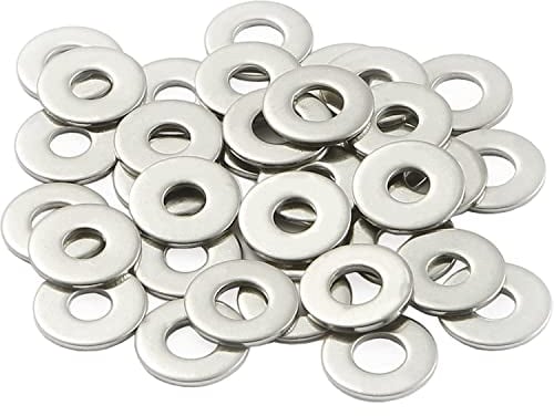 AMLOOPH M5 Washers, M5 x 20mm Metal Flat Penny Washer Thickness 1.2mm- A2 304 Stainless Steel Washers (20 Pack), Large OD Plain Wide Metal Round Flat Spacer Repair Washer for Screws Bolts