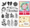 GLOBLELAND Weihnachtskranz Klare Stempel für DIY Scrapbooking Winterpflanzen Stechpalmen Tannenzapfen Mistel Weihnachtsstern Transparente Silikonstempel für die Herstellung von Karten Fotoalbum