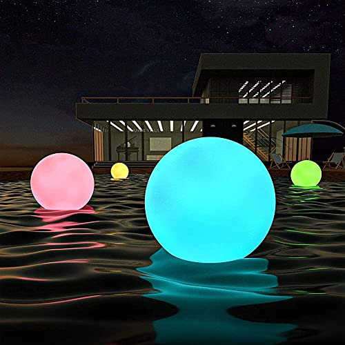 RUYI Juguete de piscina, inflable LED solar luminoso con mando a distancia, 16 luces de color regulable y 4 modos de luz con función de temporización, juegos de piscina para adultos y niños