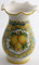 Vaso grande in ceramica siciliana giallo e verde di santo stefano di camastra decorata a mano Limoni Art 16