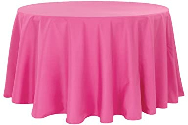 Passion Decor Nappe Ronde Unie Rose Fushia - Nappe de Table Ronde 280cm, Nappe Rose Fuchsia en Polyester, Décoration Table Mariage et Réception