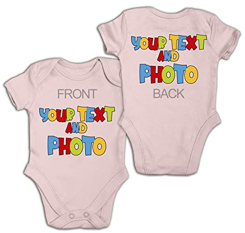 lepni.me Body neonato personalizzato a maniche corte – nome, testo o foto personalizzati, abbigliamento da giorno per bambini e bambine, idea regalo per neonati