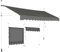 COSTWAY Toldos Exterior Terraza, Toldo Manual con Manivela y Resistente a la Intemperie, en Altura 200-300 cm, Toldos Exterior Terraza Enrollable para Balcón y Terraza (400 x 120 cm, Gris)