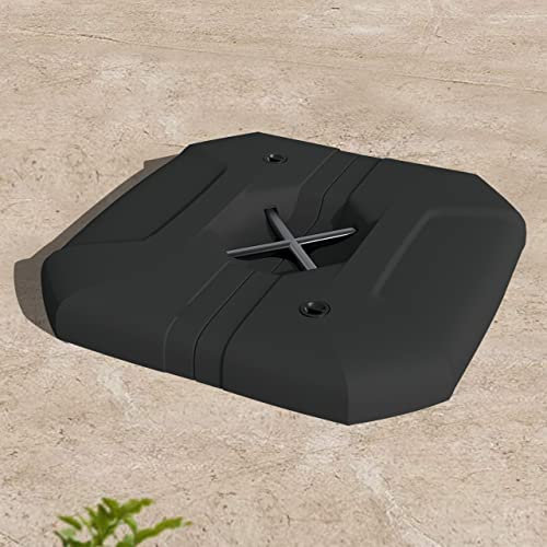 Base de parasol de terrasse à feuilles violettes pour parasol déporté en porte-à-faux - Remplie d'eau et de sable - 136 kg