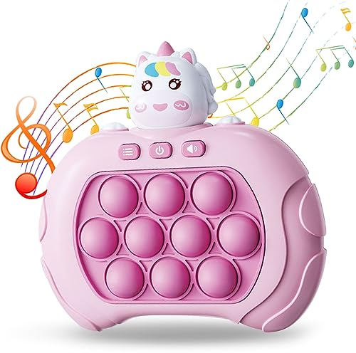 Quick Push Pop-Spielkonsole,Dekompressionsdurchbruch-Puzzle-Spielmaschine,Puzzle-Spielmaschine,Puzzle Pop Spiel Maschine,Pop Lt Fidget Spielzeug,Pop Lt Ball (Einhorn)