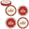 Easy Life Set mit 4 Desserttellern, Ø 19 cm, aus Porzellan, Fantasy Gingerbread