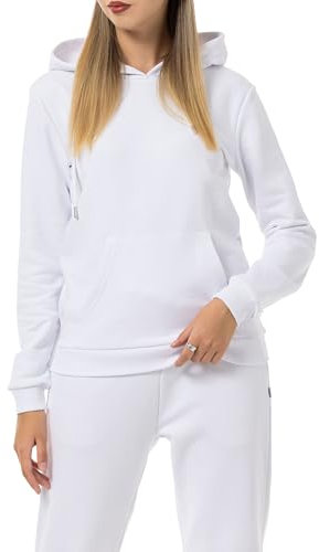 Redbridge Felpa con cappuccio comoda con tasca a marsupio, look casual per tutti i giorni e il tempo libero, bianco, XL
