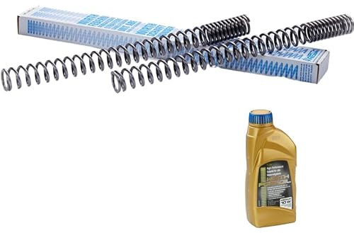 WIRTH-Federn - Motorrad Gabelfeder 2er Set inkl. 1L Gabelöl - Suzu - DR 800 u. / U BIG (SR42B) 1990 (L-Modell) - Gabelöl 172-6052