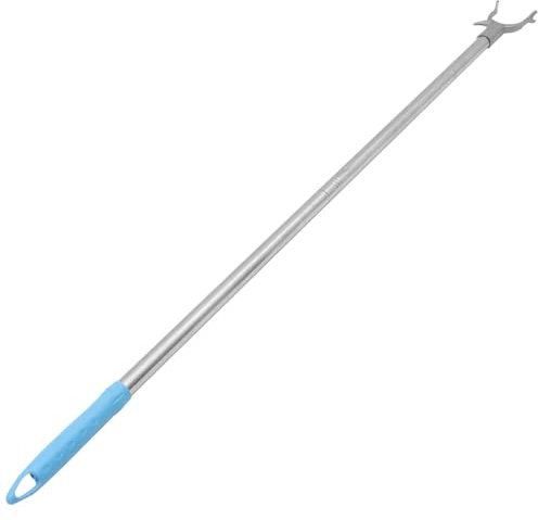 STOBAZA Kleiderhakenstange Langer Stab Zum Aufhängen Von Kleidung Schrankstangen Mit Haken Wäscheleine-Stütze Edelstahl-Haken Für Nutzstangen