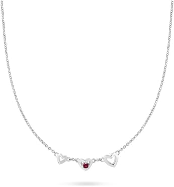 JETTE Damen-Kette 925er Silber, recycelt 1 Rubin One Size 88970691