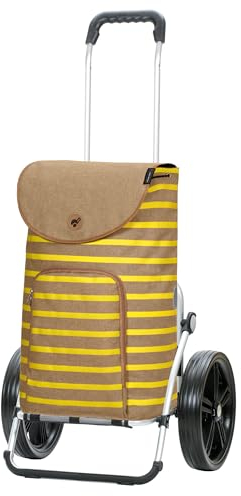 ANDERSEN Einkaufstrolley - Royal Shopper Eske gelb 47 L Handwagen, modern, nachhaltig, Shopping, Aluminium, klappbar, Kugellagerad