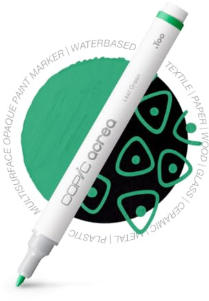 Copic acrea 011, Leaf Green, Paint Marker mit wasser- und pigmentbasierter Tinte, Strichstärke 0,8-1,2 mm