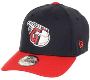 New Era Cleveland Guardians MLB Two Tone Navy Scarlet 39Thirty Stretch Cap - M-L