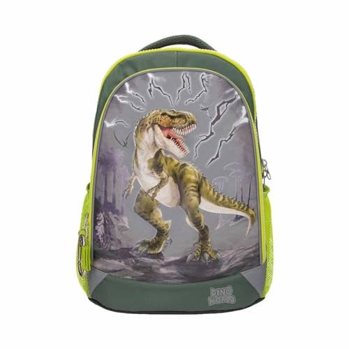 Depesche Schulrucksack Dino World REFLECTOR grün