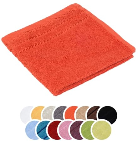 liebling Seiftuch, 100% Baumwolle, Serie Potsdam, 30 x 30 cm, 60 Grad waschbar, trocknergeeignet, Farbe: orange