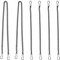 NUOBESTY 6pcs Tag Chains Outdoor Small Chains with Black Iron Hooks Hanging Chain with Snap Clips for Hanging Garden Plant Hangers Door Signs Flower Pot Hanger