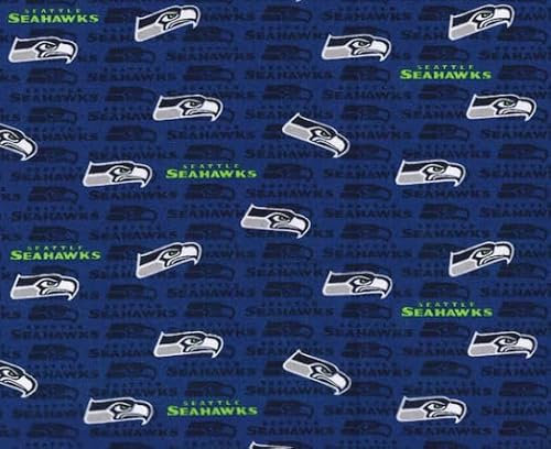 Seattle Seahawks NFL Lizenzstoff, Marineblau
