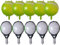 Lpitoy 10 Stück Tennis-Luftballons, Party-Dekorationen, Tennisschläger-Ball-Luftballons Für Männer, Frauen, Kinder, Sport, Tennis-Motto-Party-Dekorationen, Zubehör